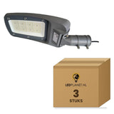 LED straatlamp 100W zonder sensor, koelwit 4000K, doos 3 stuks