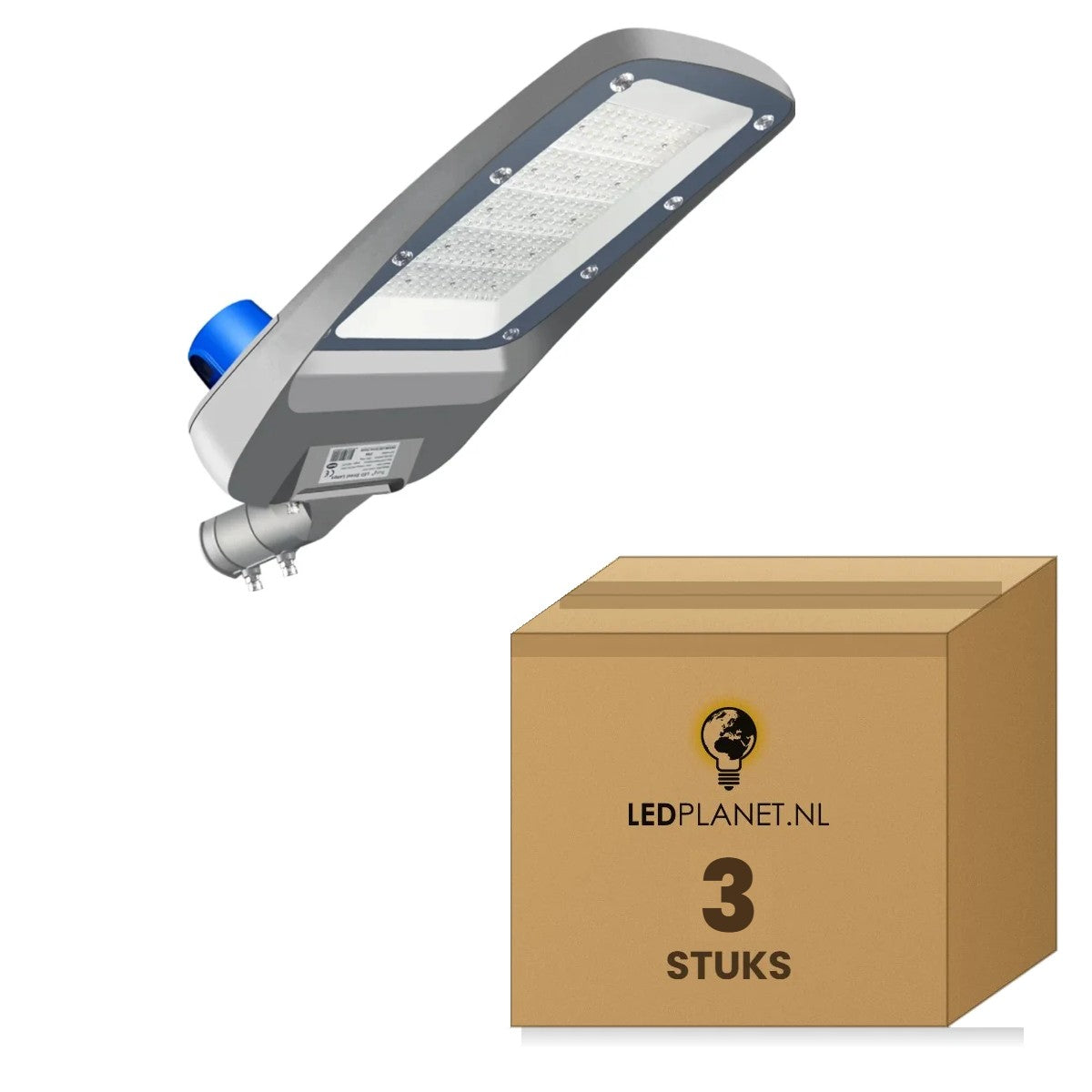 LED straatlamp met daglichtsensor, koelwit 4000K, doos 3 stuks