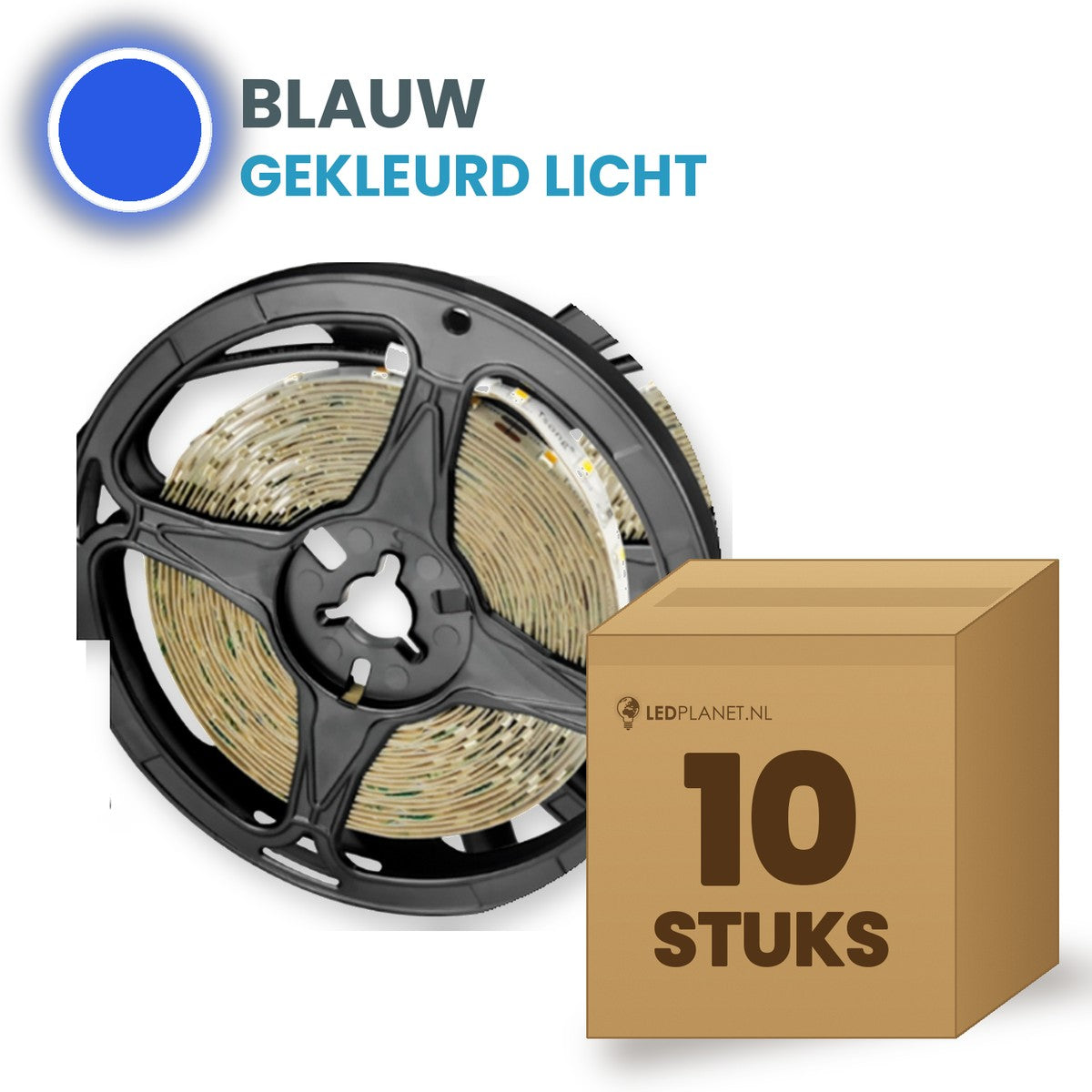 Carton de 10 rouleaux de ruban LED, bleu