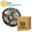 Caja con 10 rollos de tira LED, amarillo