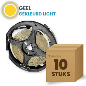 Caja con 10 rollos de tira LED, amarillo
