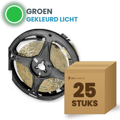 Karton mit 25 Rollen LED-Streifen, grün