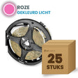 Box of 25 rolls of LED strip, pink
