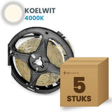 Karton mit 5 Rollen LED-Streifen, Kaltweiß 4000K