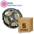 Carton de 5 rouleaux de ruban LED, rose