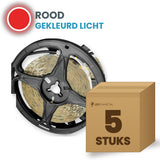 Box of 5 rolls of LED strip, red