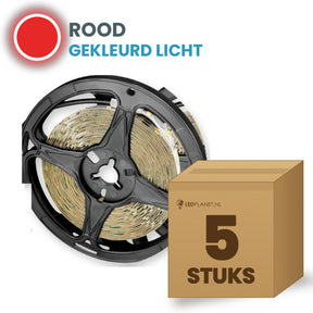 Box of 5 rolls of LED strip, red