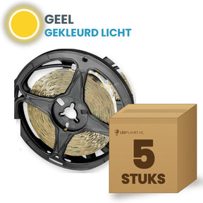 Box of 5 rolls of LED strip, yellow
