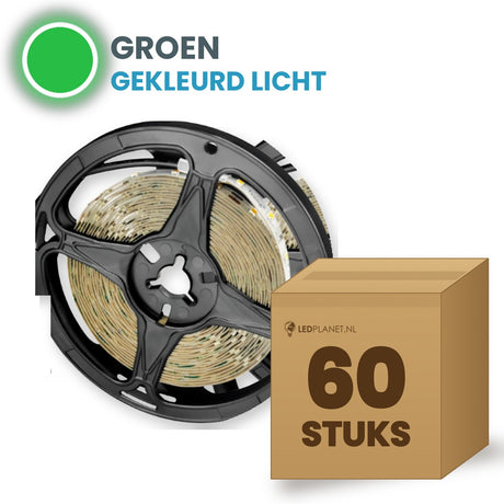 Scatola con 60 rotoli di striscia LED, verde