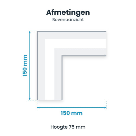 LED Lichtbalk Hoekverbinder L 90° 8W 960lm - Koelwit 4000K - Wit - Koppelbaar - 230V