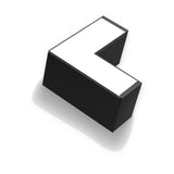 LED Lichtbalk Hoekverbinder L 90° 8W 960lm - Koelwit 4000K - Zwart - Koppelbaar - 230V