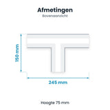 LED Lichtbalk T-verbinder 90° 10W 1.200lm - Koelwit 4000K - Wit - Koppelbaar - 230V