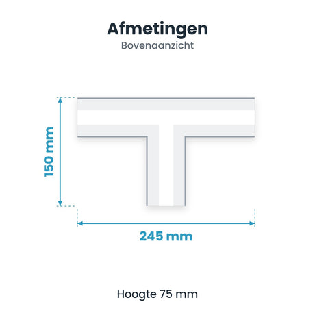LED Lichtbalk T-verbinder 90° 10W 1.200lm - Koelwit 4000K - Wit - Koppelbaar - 230V