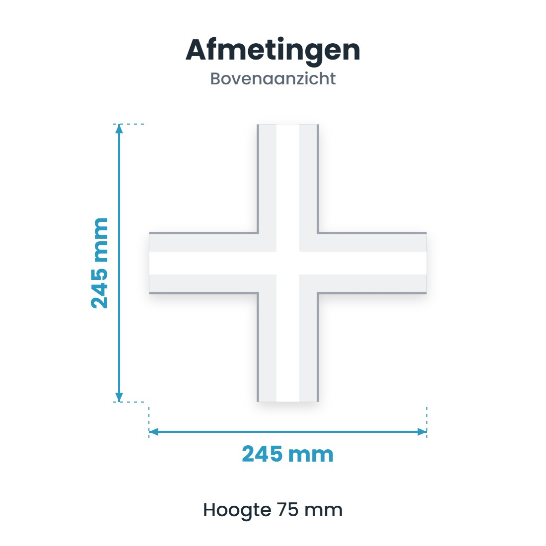 LED Lichtbalk Kruisverbinder X 90° 10W 1.200lm - Koelwit 4000K - Wit - Koppelbaar - 230V