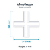 LED Lichtbalk Kruisverbinder X 90° 10W 1.200lm - Koelwit 4000K - Wit - Koppelbaar - 230V