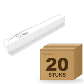 Doos met 20 hangende LED lichtbalken 120 cm wit