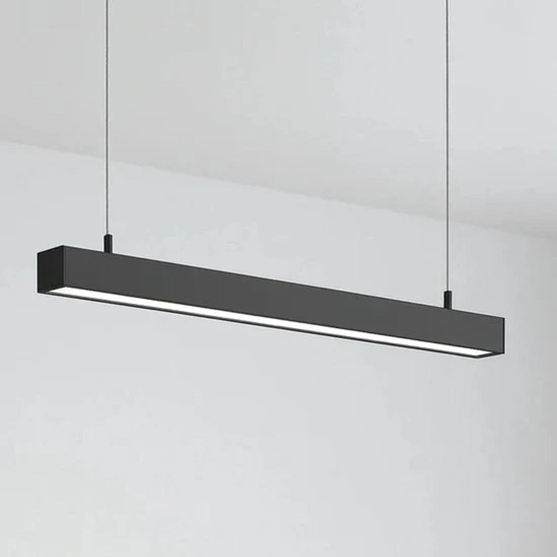Hangende LED lichtbalk 150 cm zwart