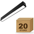 Doos met 20 hangende LED lichtbalken 60 cm zwart