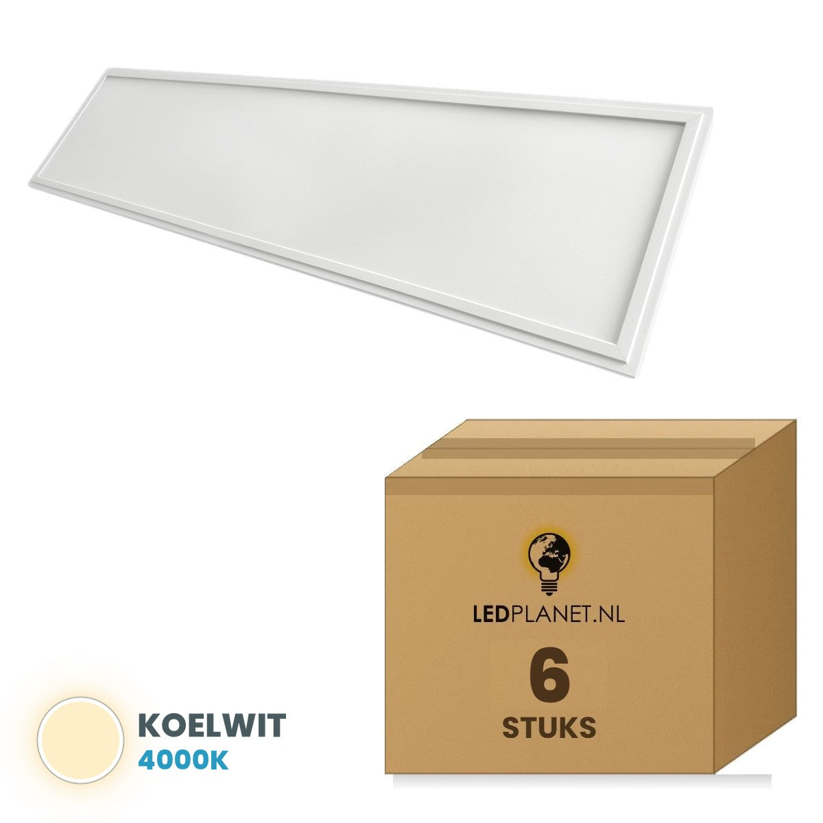 Caja con 6 unidades, color de luz blanco neutro 4000K
