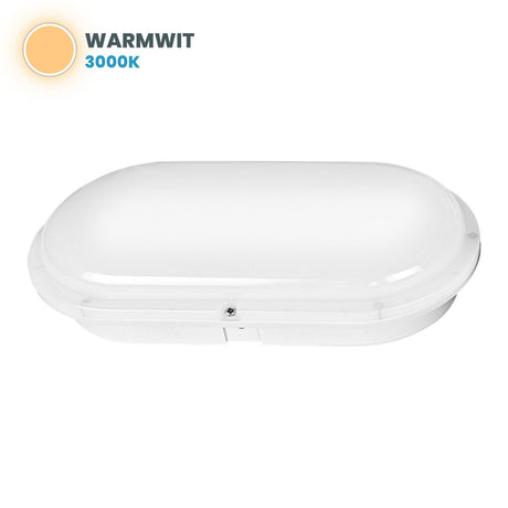 LED-Feuchtraumleuchte oval 212x113 mm, Lichtfarbe warmweiß 3000K