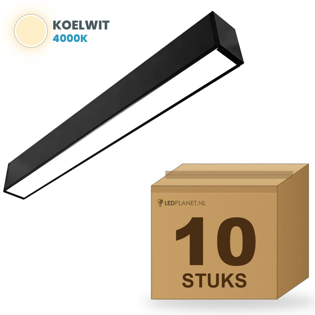 Doos met 10 stuks, lichtkleur koelwit 4000K