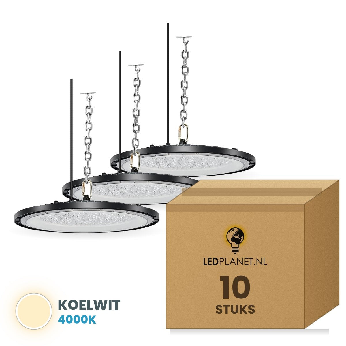Doos met 10 stuks, lichtkleur koelwit 4000K