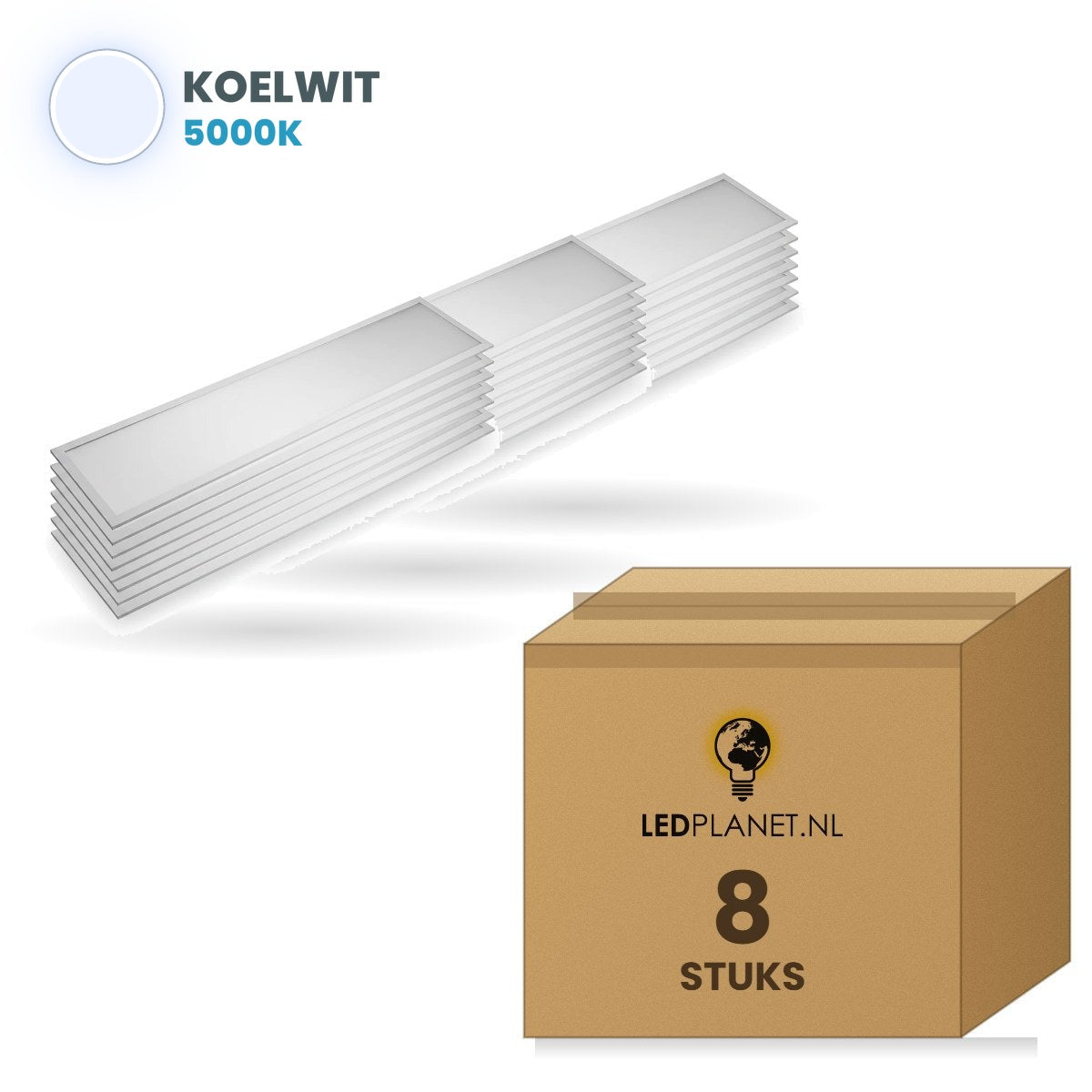 Caja con 8 unidades, color de luz blanco neutro 5000K