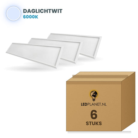 Box of 6 pieces, light colour daylight white 6000K