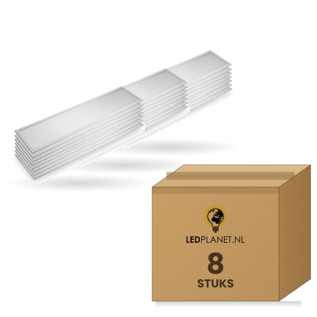LED Paneel 300x1200 5000lm 25W/18W, CRI80, 8 stuks, 230V