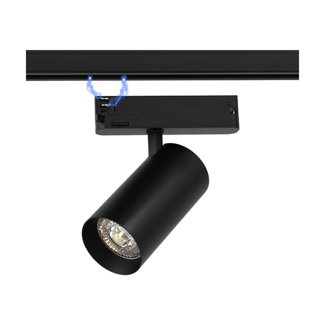 LED railspot 36 graden zwart aan 3-fase rail