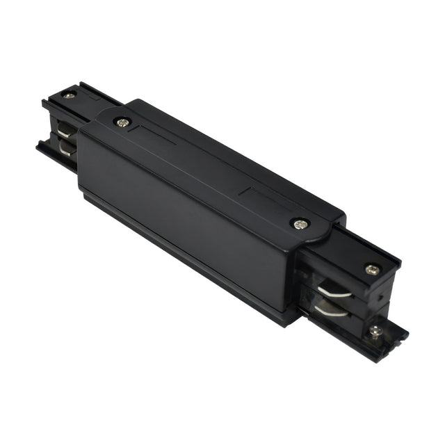 Rechte I-verbinder zwart voor 3-fase rail