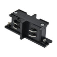 Mini rechte I-verbinder zwart voor 3-fase rail