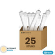 25 stuks LED TL buis T8 120cm 18W 3.060 lm 170 lm/W Koelwit 4000K