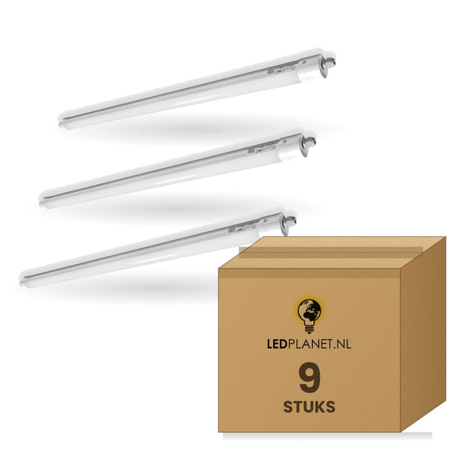 LED Tri-proof Armatuur, Koppelbaar, IP65, doos 9 stuks, 230V