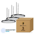 3 stuks UFO LED High Bay lamp 100W daglichtwit 6000K in doos
