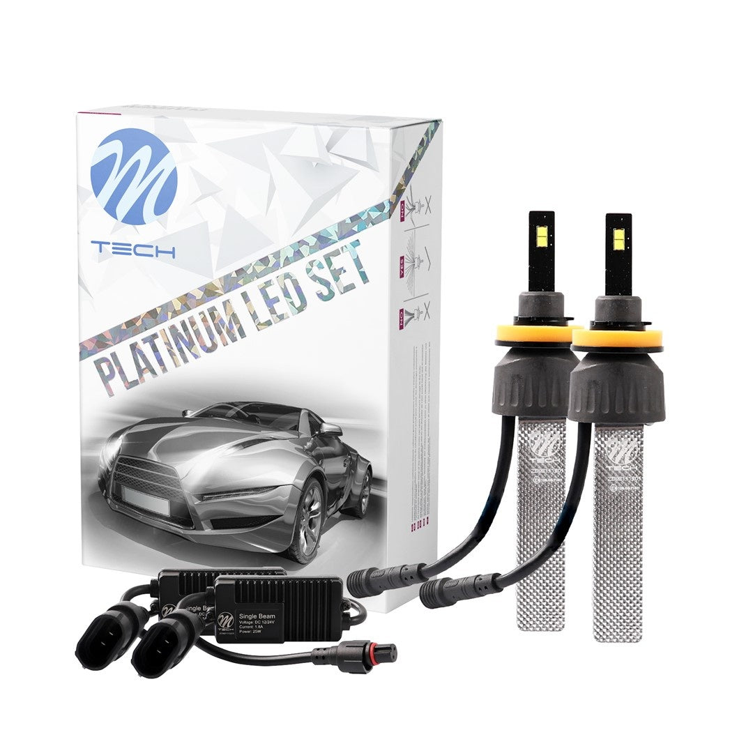 H11 headlight set - daylight white 5700K - 60 Watt &amp; 5200 Lm | 12V &amp; 24V DC - passive cooling