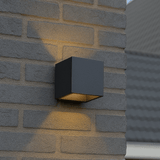 Lumo Cube Antraciet - Wandarmatuur zonder lichtbron - Excl 1xG9 - IP65