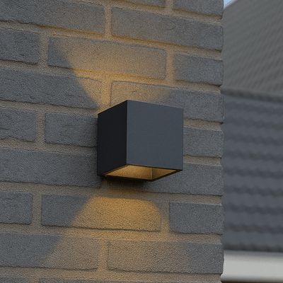 Lumo Cube Anthrazit - Wandleuchte ohne Lichtquelle - Exkl. 1xG9 - IP65