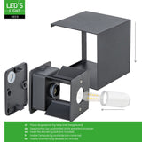 Lumo Cube Antraciet - Wandarmatuur zonder lichtbron - Excl 1xG9 - IP65