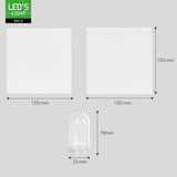 Lumo Cube Wit - Wandarmatuur zonder lichtbron - Excl 1xG9 - IP65