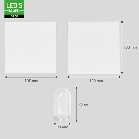 Lumo Cube Weiß - Wandleuchte ohne Lichtquelle - Exkl. 1xG9 - IP65