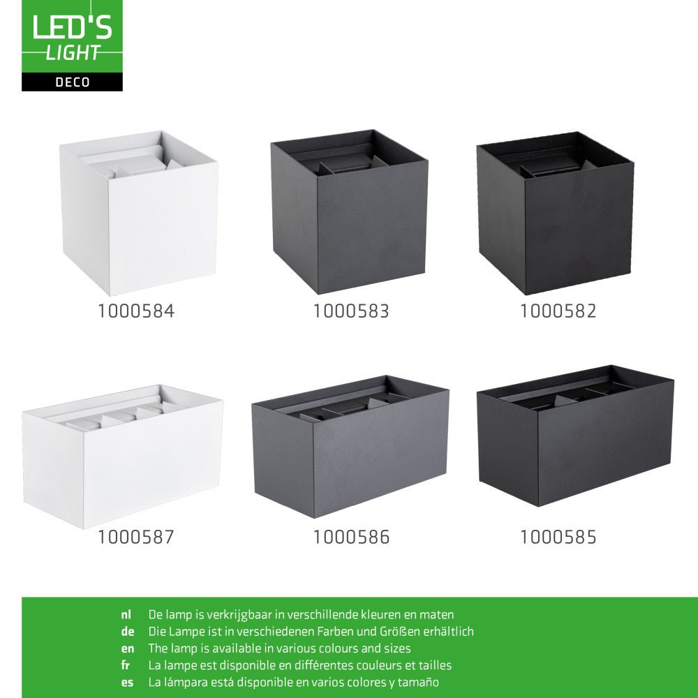 Lumo Cube Wit - Wandarmatuur zonder lichtbron - Excl 1xG9 - IP65