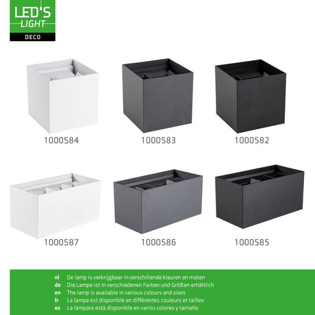 Lumo Cube Weiß - Wandleuchte ohne Lichtquelle - Exkl. 1xG9 - IP65