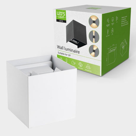 Lumo Cube Weiß - Wandleuchte ohne Lichtquelle - Exkl. 1xG9 - IP65