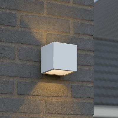 Lumo Cube Weiß - Wandleuchte ohne Lichtquelle - Exkl. 1xG9 - IP65