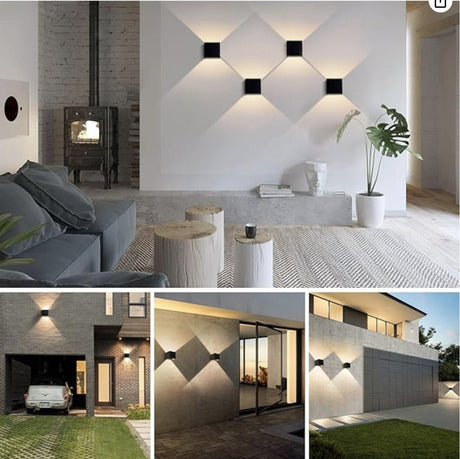 LED wall lamp Lumo Cube G9 fitting - IP65 waterproof - black - excl. light source