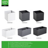 Lumo Cube Schwarz - Wandleuchte ohne Lichtquelle - Exkl. 1xG9 - IP65