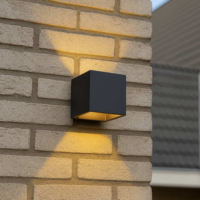Lumo Cube Schwarz - Wandleuchte ohne Lichtquelle - Exkl. 1xG9 - IP65