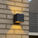 Lumo Cube Schwarz - Wandleuchte ohne Lichtquelle - Exkl. 1xG9 - IP65