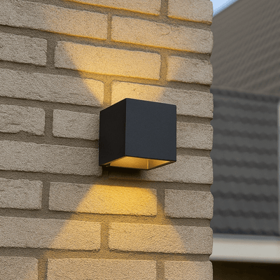 LED wandlamp Lumo Cube G9 fitting - IP65 waterdicht - zwart - excl. lichtbron